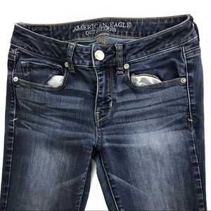 AEO Dark Wash Skinny Blue Jeans Sz 4